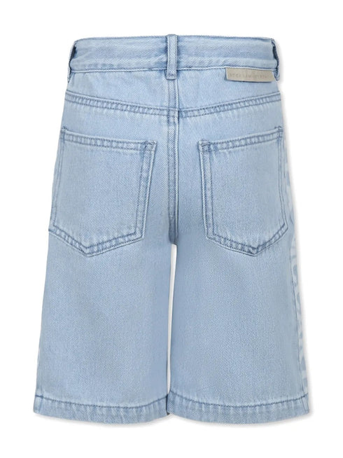 STELLA MC CARTNEY LOGO DENIM BERMUDA